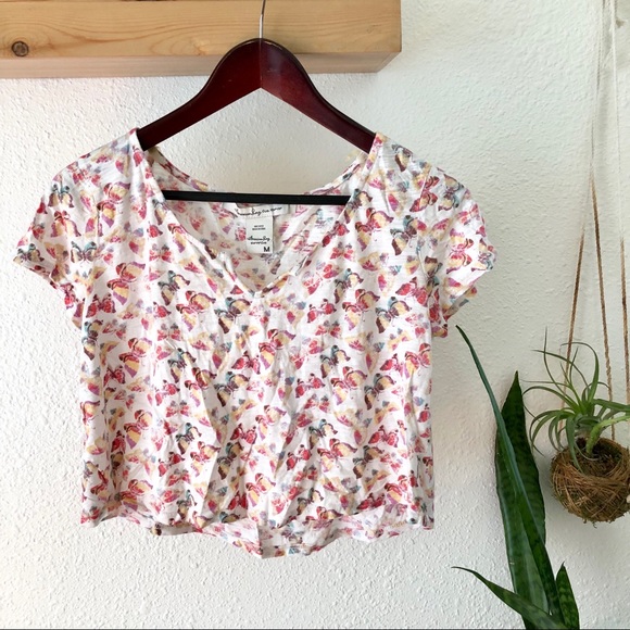 American Rag Tops - American Rag Co. Butterfly crop top
